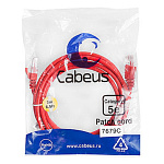 1877688 Cabeus PC-UTP-RJ45-Cat.5e-2m-RD Патч-корд U/UTP, категория 5е, 2xRJ45/8p8c, неэкранированный, красный, PVC, 2м
