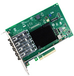 1000339213 Сетевая карта Intel® Ethernet Converged Network Adapter X710-DA4, Quad SFP+ Ports, 10 GBit/s, PCI-E x8 (v3), VMDq, PCI-SIG* SR-IOV Capable, iSCSI,