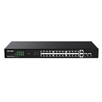 Коммутатор Tenda TEG1128P-24-250W (L2) 26x1Гбит/с 2SFP 24PoE 230W неуправляемый