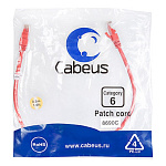 1934066 Cabeus PC-UTP-RJ45-Cat.6-0.5m-RD Патч-корд U/UTP, категория 6, 2xRJ45/8p8c, неэкранированный, красный, PVC, 0.5м