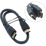 1863330 Wize CP-HM-HM-0.5M Кабель HDMI, 0.5 м, v.2.0, K-Lock, soft cable, 19M/19M, позол.разъемы, экран, темно-серый, пакет