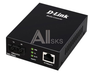 DMC-F60SC/E D-Link Автономный медиаконвертер, 100Base-TX / 100Base-FX (SC), 1310 нм, для одномодового оптического кабеля (до 60 км)