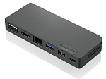 4X90S92381 Lenovo Powered USB-C Travel Hub (1xHDMI2.0, 1xVGA, 1xUSB 2.0, 1xUSB 3.1 Gen1, 1xGigabit RJ45, 1xUSB-C female port for charging only, MAX POW 13W)