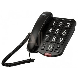 1406877 RITMIX RT-520 black Телефон проводной[повтор. набор, регулировка уровня громкости, световая индикац]