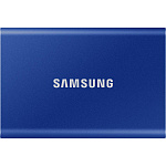 1000689212 Внешние HDD и SSD/ Samsung External SSD T7, 500GB, Type-C, USB 3.2 Gen2, R/W 1050/1000MB/s, 85x57x8mm, Indigo Blue (12 мес.)
