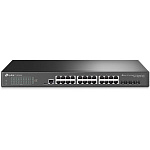 7000014591 Коммутатор/ JetStream™ 24-port Pure-Gigabit L2+ Managed Switch, 24 10/100/1000Mbps RJ45, 4*10G SFP+ Slots EUplug