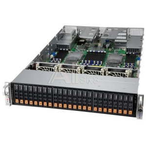 1986821 Сервер SUPERMICRO SYS-240P-TNRT SERVER SYS-240P-TNRT (X12QCH+, CSE-218HTS-R2K08P) 4x Socket P+ LGA-4189, 48DIMM, X710-TM4 2x 10G RJ45 + 2x 10G SFP+ port; 24