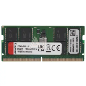 1000716038 Память оперативная/ Kingston 32GB 4800MT/s DDR5 Non-ECC CL40 SODIMM 2Rx8