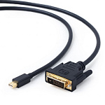 1758671 Cablexpert Кабель mDP-DVI, 20M/25M, 1.8м, черный, позол.разъемы, пакет (CC-mDPM-DVIM-6)