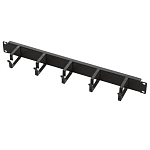 LN-KDG-YKD-1UKN-BL Lande 1U 19” cable management panel 5 metal rings L:63 mm RAL9005
