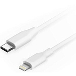 1961062 Filum Кабель USB 2.0, 1 м., белый, 3 А, разъемы: USB Type С male - Lightning male, пакет. [FL-C-U2-CM-LM-1M-W] (894185)