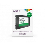 1915608 SSD CBR SSD-128GB-2.5-LT22, Внутренний SSD-накопитель, серия "Lite", 128 GB, 2.5", SATA III 6 Gbit/s, SM2259XT, 3D TLC NAND, R/W speed up to 550/520 MB/s,