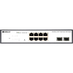 1000714117 Коммутатор/ Unmanaged Switch 8x1000Base-T PoE, 2x1000Base-X SFP, PoE Budget 120W, 19" w/brackets