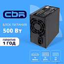 Блок питания CBR ATX 500W, 8cm fan, 20+4pin/1*4pin/1*IDE/2*SATA, кабель питания 1.2м, черный [PSU-ATX500-08EC] OEM