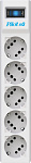 1503414 Сетевой фильтр Pilot SG 1.8м (5 розеток) белый (коробка)