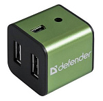 Универсальный USB разветвитель Defender Quadro Iron USB2.0, 4порта,корпус—алюминий