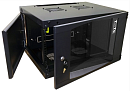 Шкаф Шкаф настенный Next, 6U 550x450, стеклянная дверь, черный