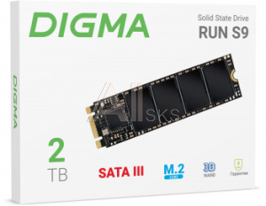 1891167 Накопитель SSD Digma SATA-III 2TB DGSR1002TS93T Run S9 M.2 2280