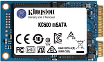 1000618272 Твердотельный накопитель/ Kingston SSD KC600, 1024GB, mSATA, SATA3, 3D TLC, R/W 550/520MB/s, IOPs 90 000/80 000, DRAM buffer 1024MB, TBW 600, DWPD