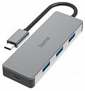 1504067 Разветвитель USB-C Hama H-200105 4порт. серый (00200105)