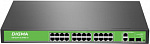1976097 Коммутатор DIGMA DSP224F-2C-R400 DSP224F-2C-R400 V1 (L2) 24x100Мбит/с 2xКомбо(1000BASE-T/SFP) 24PoE 24PoE+ 400W неуправляемый