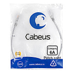 11052050 Cabeus PC-UTP-RJ45-Cat.6a-0.5m-LSZH Патч-корд U/UTP, категория 6а (10G), 2xRJ45/8p8c, неэкранированный, серый, LSZH, 0.5м