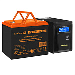 296779 Комплект ИБП EX295986RUS + батарея 80Aч EX285654RUS 1шт (инвертор, синус, для котла) ExeGate SineTower SZ-600.LCD.AVR.1SH <600VA/360W, чистый синусоид
