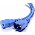 1735247 Hyperline PWC-IEC13-IEC14-0.5-BL кабель питания монитор-компьютер IEC 320 C13 - IEC 320 C14 (3x0.75), 10A, прямая вилка, 0.5 м, цвет синий
