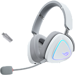 Гарнитура ASUS ROG DELTA II, 2.4GHz, Bluetooth,3.5mm, 315g, 20Hz~20kHz, RGB Lighting, Moonlight White Гарнитура ASUS ROG DELTA II, 2.4GHz, Bluetooth,3.5mm, 315g, 20Hz~20kHz, RGB Lighting, Moonlight White