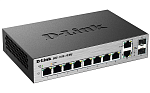 DGS-1100-10/ME/A2A Коммутатор D-LINK Управляемый L2 , 8х1000Base-T, 2хCombo 1000Base-T/SFP, защита от статического электричества до 6 кВ, CLI