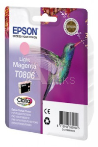 688563 Картридж струйный Epson T0806 C13T08064011 светло-пурпурный (620стр.) (7.4мл) для Epson P50/PX660