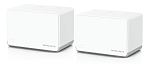 Halo H70X(2-pack) MERCUSYS AX1800 Домашняя Mesh Wi-Fi 6 система, до 574 Мбит/с на 2,4 ГГц + до 1201 Мбит/с на 5 ГГц, встр. антенны, 3 гиг. порта на каждом модуле с авт