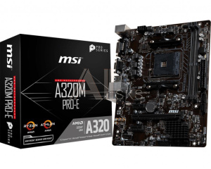 1256208 Материнская плата AMD A320 SAM4 MATX A320M PRO-E MSI