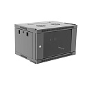 Настенный шкаф Wize Pro [W6U45QSR] 19", 6U, быстрая сборка без инструментов, 600х450 мм, стеклянная передняя дверь, задняя стенка металлическая, неотк