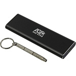 1738715 Корпус AGESTAR 31UBNV1C (GRAY) USB 3.1 Type-C Внешний M.2 NVME (M-key) 31UBNV1C (GRAY), алюминий, черный [17310]