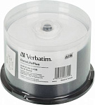 860013 Диск DVD-R Verbatim 4.7Gb 16x Cake Box (50шт) Printable (43755)