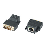 110553 SC&T DE01ERK Комплект для передачи DVI-сигнала по кабелю витой пары CAT5e/6, состоит из передатчика DE01ET (DVI-I) и приемника DE01ER (DVI-I)