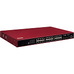 1000445613 Коммутатор QTECH Коммутатор/ Managed POE switch, L2, 24 x 10/100/1000BASE-TX 4 port 100/1000Base-X SFP ports, 16K MAC address, 4K VLAN, 8 in Queue, power 100-240V AC,