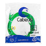 1877686 Cabeus PC-UTP-RJ45-Cat.5e-2m-GN Патч-корд U/UTP, категория 5е, 2xRJ45/8p8c, неэкранированный, зеленый, PVC, 2м