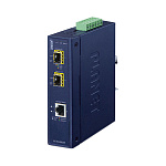 1000458135 медиа конвертер/ PLANET IP30 Industrial 10/100/1000T to 2-Port 100/1000X SFP Gigabit Media Converter (-40 to 75 degree C)