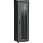 1000420911 ITK Шкаф сетевой 19" LINEA N 33U 600х800 мм стеклянная передняя дверь черный 1000420911 ITK Шкаф сетевой 19" LINEA N 33U 600х800 мм стеклянная передняя дверь черный