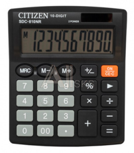 1411443 Калькулятор бухгалтерский Citizen SDC-810NR черный 10-разр.