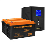 296830 Комплект ИБП EX295988RUS + батарея 120Aч EX285657RUS 2шт (инвертор, синус, для котла) ExeGate SineTower SZ-1500.LCD.AVR.2SH.1C13.USB <1500VA/1200W, чи