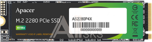 SSD APACER AS2280P4X 1TB M.2 2280 PCIe Gen3x4, R2100/W1700 Mb/s, 3D NAND, MTBF 1.8M, NVMe, 350TBW, Retail, 3 years (AP1TBAS2280P4X-1)
