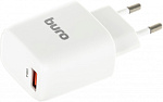 1656821 Сетевое зар./устр. Buro BUWG1 18W 3A (QC) USB-A универсальное белый (BUWG18P100WH)