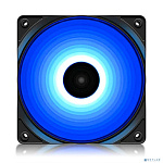 Вентилятор для корпуса Deepcool RF120B (120mm, 1300rpm, 48.9 CFM, 21.9 дБ, Molex, blue light, black/white) (DP-FLED-RF120-BL)
