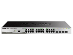 D-Link DGS-1210-28/ME/P/B1A, L2 Managed Switch with 24 10/100/1000Base-T ports and 4 1000Base-X SFP ports.16K Mac address, 802.3x Flow Control, 4K of