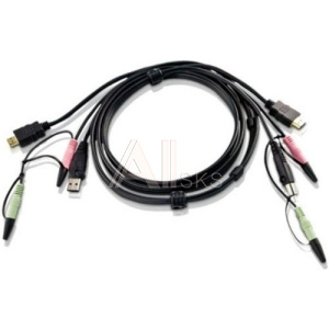 1859353 Custom USB 2.0 HDMI KVM Cable L:1.8m