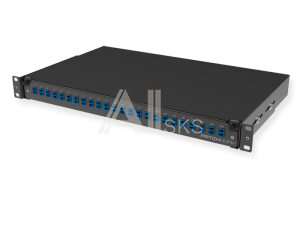 ЕАЭС000208 Оптическая патч-панель выдвижная 24 x LC-UPC Duplex порта, 09/125 OS2, укомплектованная, 1U, черная