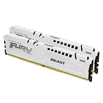 11061959 Модуль памяти Kingston 32GB (2x16GB) DDR5 6000MT/s CL36 FURY Beast White EXPO Non-ECC Unbuffered DIMM (Kit of 2) 1RX8 36-44-44 1.35V 288-pin 16Gbit